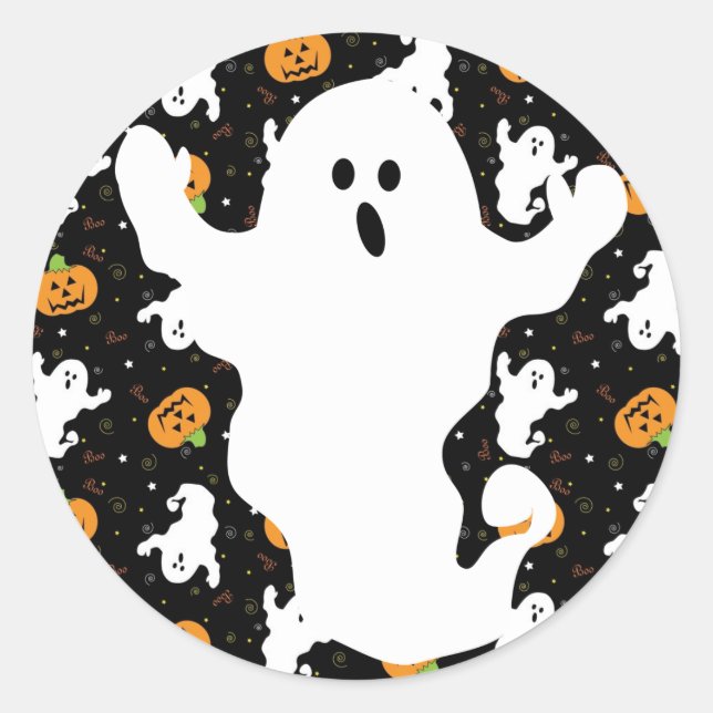Halloween Boo Sticker (Front)