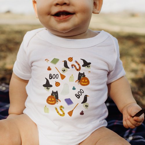 Halloween Boo  T_Shirt Baby Bodysuit