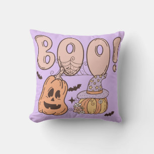 Halloween Boo Throw Pillow