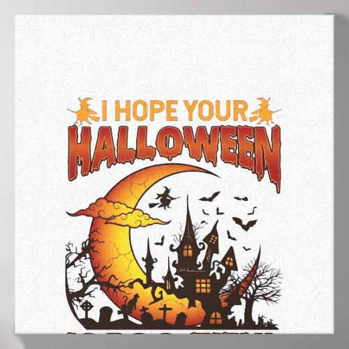 Halloween Boo Tiful Haunted House Crescent Moon Ba Canvas Photo Tile