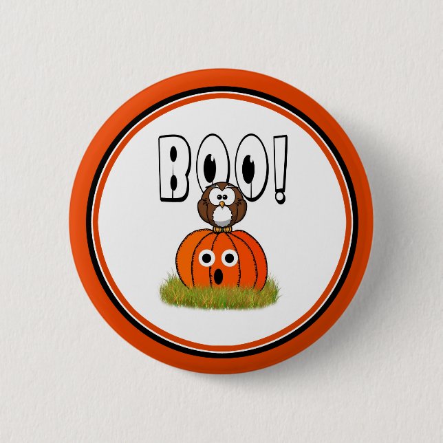 Halloween BOO to You, Too! Pinback Button (Front)