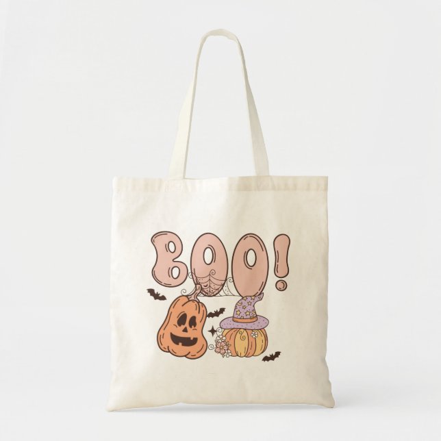 Halloween Boo Tote Bag (Front)