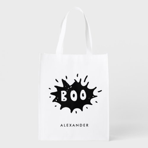 Halloween Boo Trick or Treat Grocery Bag