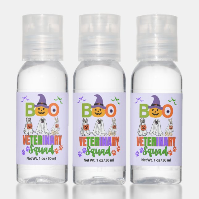 Halloween Boo Veterinary Squad Coworkers Matching Hand Sanitizer (Set)
