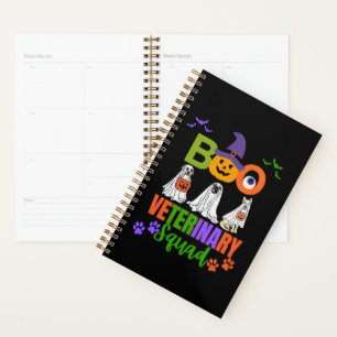 Halloween Boo Veterinary Squad Coworkers Matching Planner