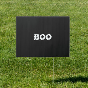 Halloween boo white lack spooky sign