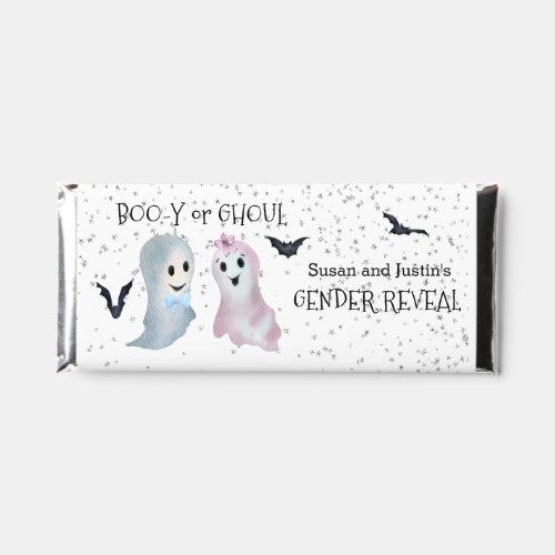 Halloween Boo_y and Ghoul Gender Reveal Ghosts   Hershey Bar Favors