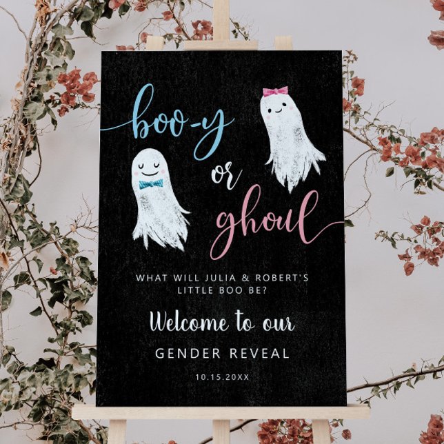 Halloween Boo-y Ghoul Gender Reveal Welcome Sign (Creator Uploaded)