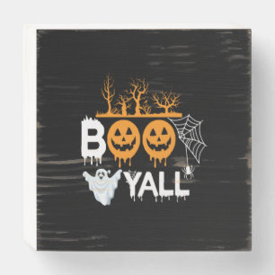 Halloween Boo Yell Halloween Birthday Wooden Box Sign