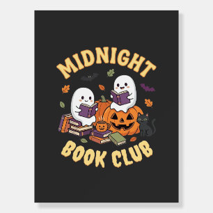 Halloween Book Club Ghost Reading Pumpkin Design_1 Foam Board