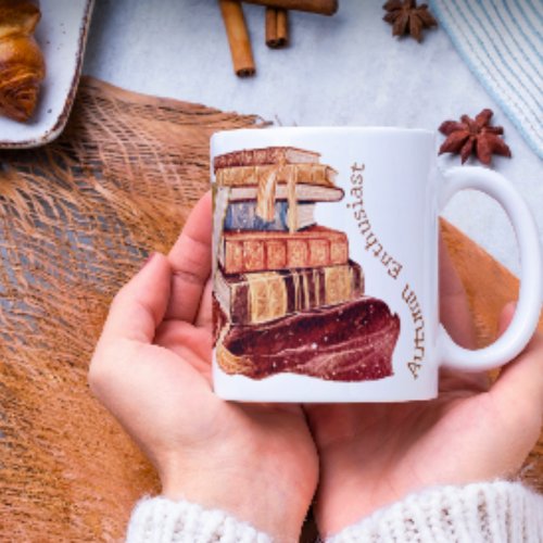 Halloween Book Lover CottageCore Personalized Mug