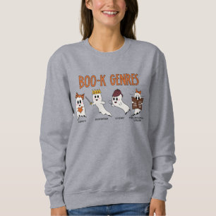 Halloween Book Lover Sweatshirt BOO-k Genres