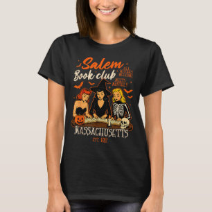 Halloween Book Reading Witch Salem Book Club T-Shirt