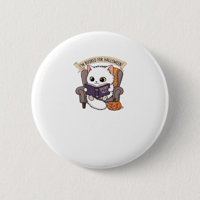 Halloween Bookish  Spookily Cozy and Cleverly Lite Button (Front)