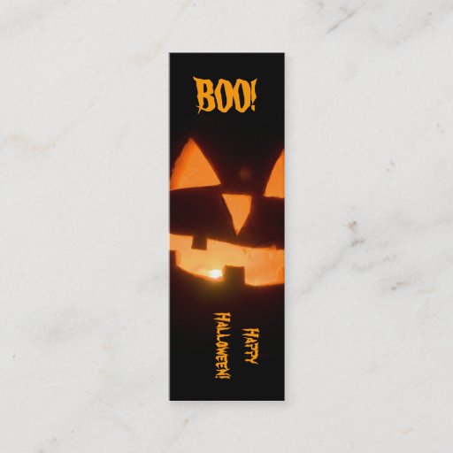 Customizable halloween bookmark business card template