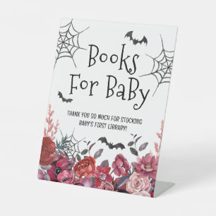 Halloween Books For Baby Shower Pedestal Sign