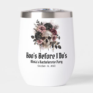 Halloween Boo's Before I Do's Bachelorette Party Thermal Wine Tumbler