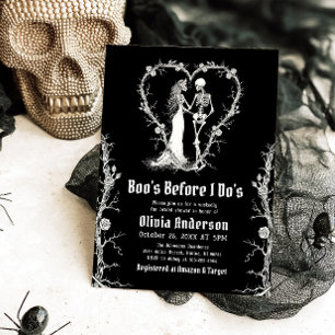 Halloween Boo's Before I Do's Bridal Shower Invitation