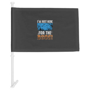 Halloween Boos Ghost Graveyard Vector Design_1 Car Flag