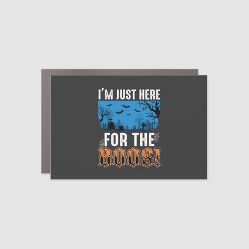 Halloween Boos Ghost Graveyard Vector Design_1 Car Magnet