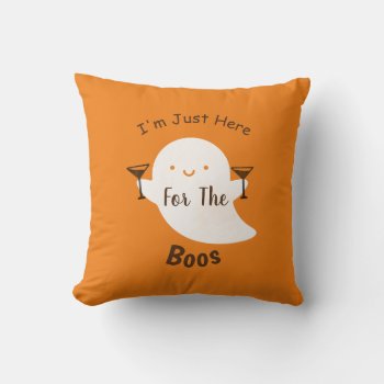 Halloween Boos Ghost Throw Pillow by MiniBrothers at Zazzle