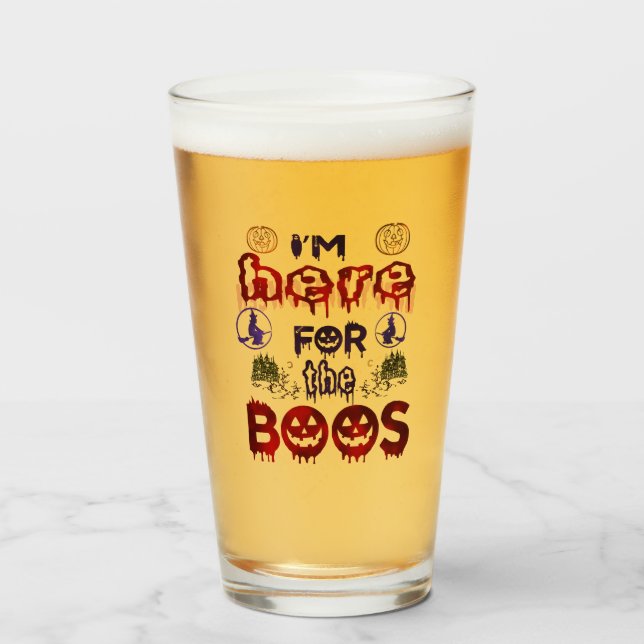 Halloween Boos  Glass (Front Filled)