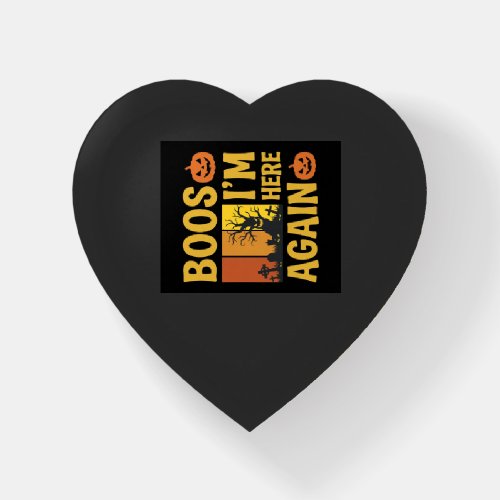 Halloween Boos Im Here Again Retro Graveyard Desig Paperweight