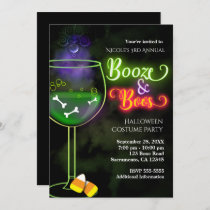Halloween Booze and Boos Cocktail Party Invitation