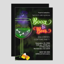 Halloween Booze and Boos Cocktail Party Invitation