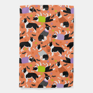 Halloween Border Collie Garden Flag