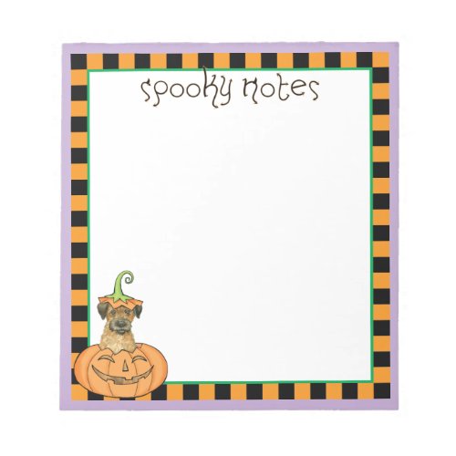 Halloween Border Terrier Notepad