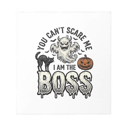 Halloween Boss Ghost Vintage Engraving Shirt Desig Notepad