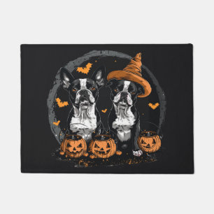 Halloween Boston Terrier Dogs Doormat