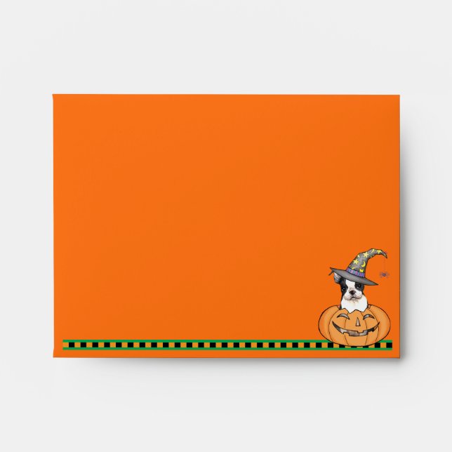 Halloween Boston Terrier Envelope (Front)