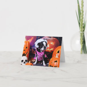 Halloween - Boston Terrier - Georgia Card