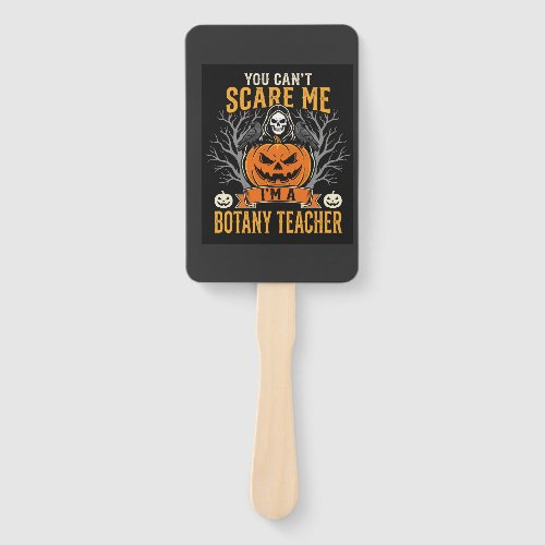 Halloween Botany Teacher Skeleton Pumpkin Design Hand Fan