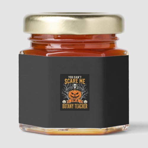 Halloween Botany Teacher Skeleton Pumpkin Design Honey Jar Favors