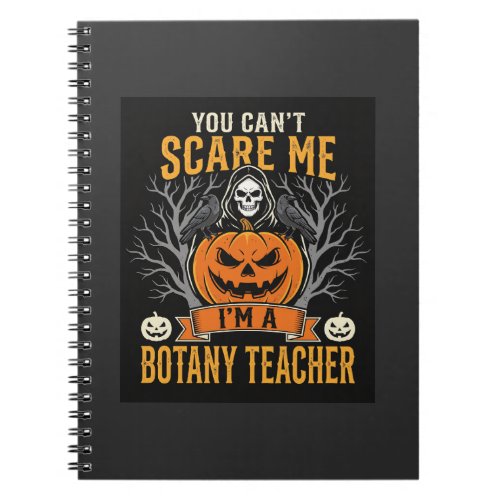 Halloween Botany Teacher Skeleton Pumpkin Design Notebook