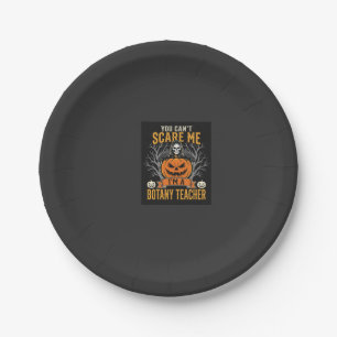 Halloween Botany Teacher Skeleton Pumpkin Design Paper Plates