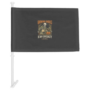 Halloween Botany Teacher Spooky Garden Car Flag