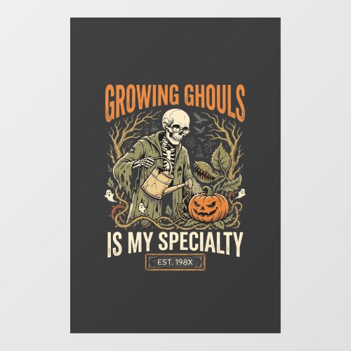Halloween Botany Teacher Spooky Garden Window Cling