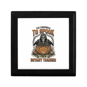 Halloween Botany Teacher Vintage Engraving Pumpkin Gift Box