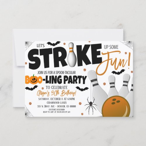 Halloween Bowling Party Invitation