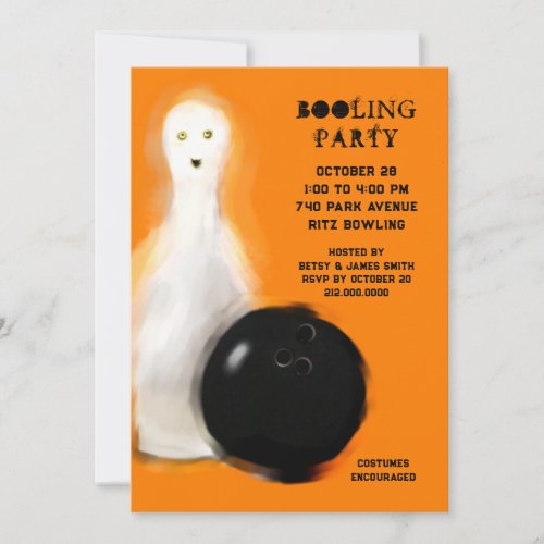 Halloween Bowling Party Invitations