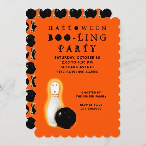 Halloween Bowling Party Invitations