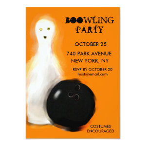 Halloween Bowling Party Invitations