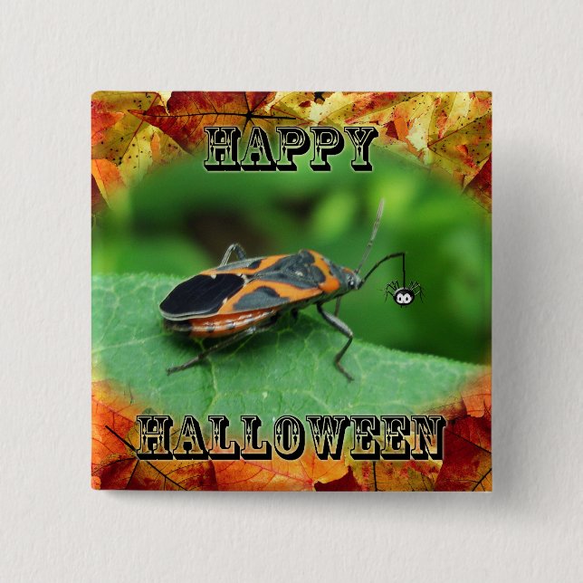 Halloween Box Elder Bug Coordinating Items Pinback Button (Front)