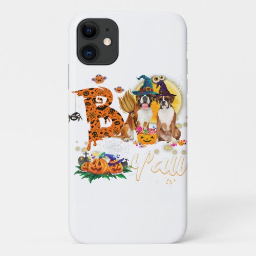 Halloween Boxer Dog Animals Lover Pet Owner iPhone 11 Case