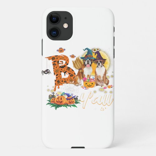 Halloween Boxer Dog Animals Lover Pet Owner iPhone 11 Case