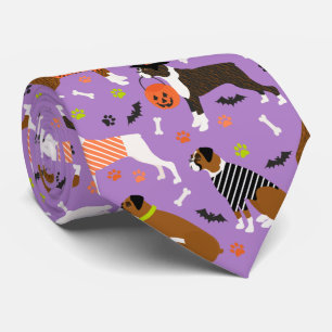 Halloween Boxer Dog Neck Tie